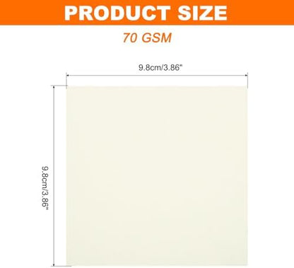 MECCANIXITY 75 Sheet Origami Paper Double Sided 4x4" Creamy White - Image 2
