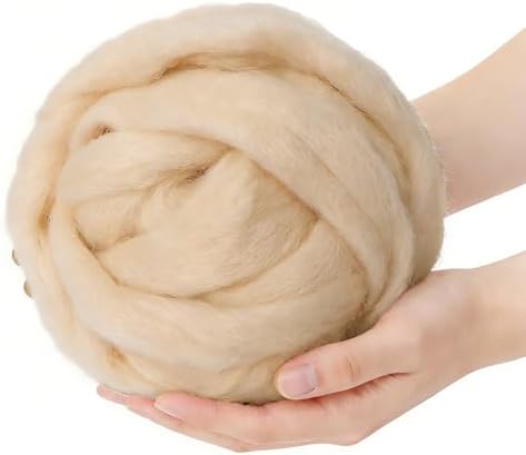 3.4oz Needle Felting Wool Creamed Corn for DIY Needle Craft Enthusiasts by %22VNAKER%22+Flagship