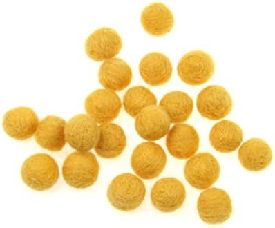 Needle Felt Balls Pure Wool Beads Felted Wool Balls 15mm Handmade DIY Crafts 20pcs (Light Ginger) by Zasy