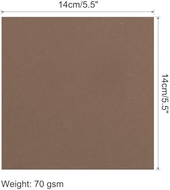 MECCANIXITY 25 Sheet Origami Paper Double Sided Brown 5.5 x 5.5 Inch Square Sheet for Art Craft Project, Beginners, Gifts Decor - Image 2