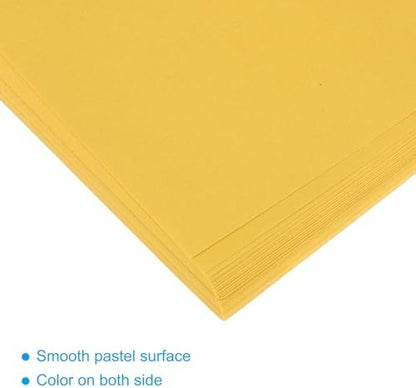 MECCANIXITY 50 Sheet Origami Paper Double Sided Golden Yellow 8.3 x 5.8 Inch Square Sheet for Art Craft Project, Beginners, Gifts Decor - Image 4