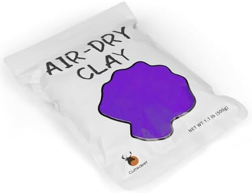 Cutedeer Purple Air Dry Clay, 1.1lb Foam Modeling Clay, Soft Squishy Molding for Kids Adults, Arts & Crafts Project Slime Supplies(1.1lb - 1 Pack, Purple) - Image 6