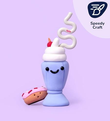Pott’d Foam Dough Collectibles Air Dry Clay Kit for Adults, DIY Crafts Includes Clay Tools, Colourful Foam Clay, Guides for Mini Food Characters, Plant Projects and Date Night Creations - Image 2