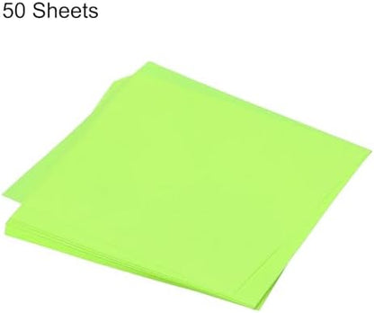 MECCANIXITY 50 Sheet Origami Paper Double Sided Fluorescent Green 5.5x5.5 Inch Square Sheet for Art Craft Project, Beginners, Gifts Decor - Image 3