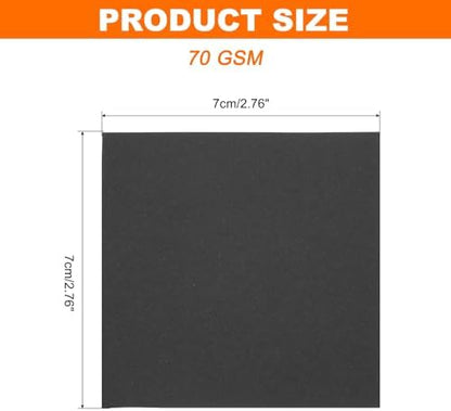 MECCANIXITY 75 Sheet Origami Paper Double Sided 3x3" Black - Image 2