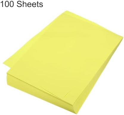 MECCANIXITY 100 Sheet Origami Paper Double Sided Bright Yellow 11.7 x 8.3 Inch Square Sheet for Art Craft Project, Beginners, Gifts Decor - Image 3