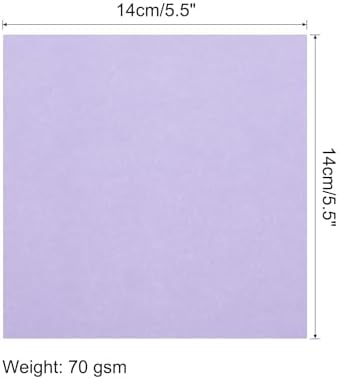 MECCANIXITY 25 Sheet Origami Paper Double Sided Light Purple 5.5x5.5 Inch Square Sheet for Art Craft Project, Beginners, Gifts Decor - Image 2
