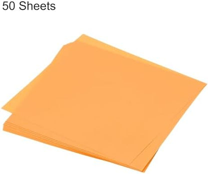 MECCANIXITY 50 Sheet Origami Paper Double Sided Fluorescent Orange 5.5x5.5 Inch Square Sheet for Art Craft Project, Beginners, Gifts Decor - Image 3