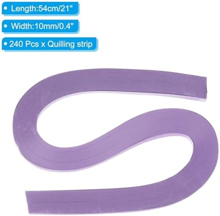 PATIKIL 240pcs Quilling Strips Paper 3/8"(10mm) 21"(54cm) Origami Paper Quilling Strip for Art DIY Craft Christmas, Violet Purple - Image 2