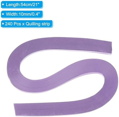 PATIKIL 240pcs Quilling Strips Paper 3/8"(10mm) 21"(54cm) Origami Paper Quilling Strip for Art DIY Craft Christmas, Violet Purple - Image 2