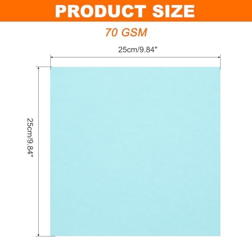 MECCANIXITY 75 Sheet Origami Paper Double Sided 10x10" Light Blue - Image 2