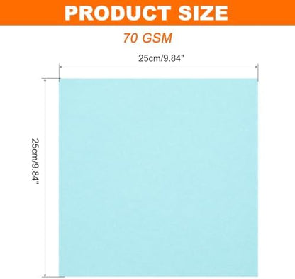 MECCANIXITY 75 Sheet Origami Paper Double Sided 10x10" Light Blue - Image 2