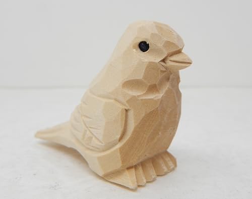 Selsela DIY Paintable Wooden Bird Figurine - Unfinished Paint Your Own Personalized Sculpture Wood Craft Figurine Statue Art Small, Hand-Carved Small Animal Art & Home Decor - Image 2
