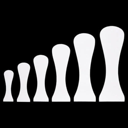 FINGERINSPIRE 6 Pcs Pottery Trimming Textured Art Tools - 6 Size Acrylic Clay Wedging Board Set for Ceramics, Sculpting & Carving, Flat Round White Pottery Foot Shaper & Prep Tools for Clay Crafts by FINGERINSPIRE