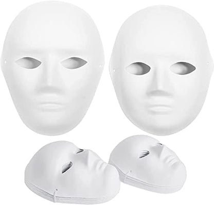 CALPALMY Paper Mache Mask 14&16&30 Packs - for Artistic Projects, Theater, Halloween, Masquerade Parties, Classroom Art by CalPalmy