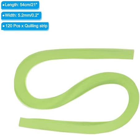 PATIKIL 120pcs Quilling Strips Paper 3/16"(5.2mm) 21"(54cm) Origami Paper Quilling Strip for Art DIY Hand Craft Christmas, Grass Green - Image 2