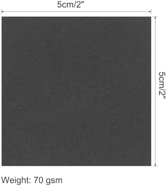 MECCANIXITY 25 Sheet Origami Paper Double Sided Black 2x2 Inch Square Sheet for Art Craft Project, Beginners, Gifts Decor - Image 2