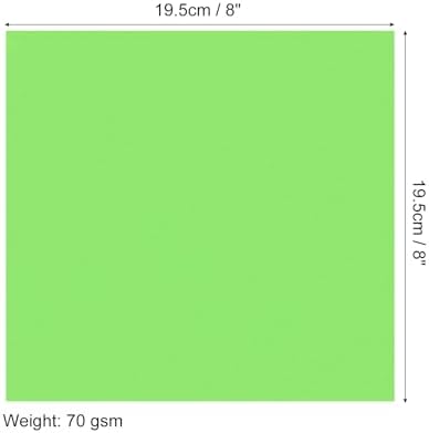 MECCANIXITY 50 Sheets Origami Paper Double Sided 8x8 Inch(20x20cm) Square Sheet for Art Craft Project, Beginners, Gifts Decor, Grass Green - Image 2