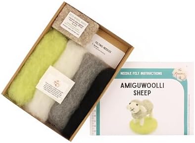 Wizardi Beginner Needle Felting Kit for Adults - Tiny Sheep. Animal Felting Kit 6.5cm Long. Felting Tools. Wool Felting Supplies. Felt Crafts. Wool Felt. The Makerss - Image 2