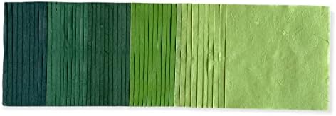 Natural Fiber Mulberry Paper Sheets 6 x 6 Inches, 50 PCS Handmade Craft Paper for Origami, Scrapbooking, Card Making, DIY Decoration, Mixed Media Art (Green Tone, 6x6 Inch) - Image 6