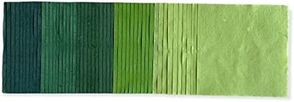 Natural Fiber Mulberry Paper Sheets 6 x 6 Inches, 50 PCS Handmade Craft Paper for Origami, Scrapbooking, Card Making, DIY Decoration, Mixed Media Art (Green Tone, 6x6 Inch) - Image 6