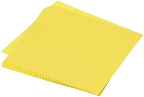 MECCANIXITY 50 Sheet Origami Paper Double Sided Lemon Yellow 4x4 Inch Square Sheet for Art Craft Project, Beginners, Gifts Decor by MECCANIXITY