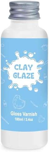 100ml Air Dry Clay Glaze, Protect Clay Surfaces,Delivers Gloss Glaze Effect by EIGTWEN