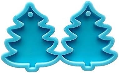 1Pc Blue Christmas Pine Tree Earrings Epoxy Resin Silicone Mold Epoxy Resin Casting Molds for Jewelry Making Jewelry Casting Supplies by Unknown