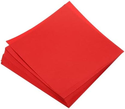 MECCANIXITY 100 Sheets Origami Paper Double Sided 8x8 Inch(20x20cm) Square Sheet for Art Craft Project, Beginners, Gifts Decor, Bright Red by MECCANIXITY