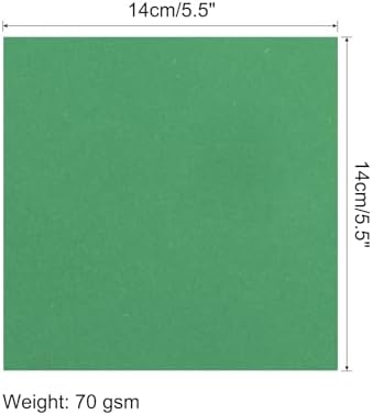 MECCANIXITY 100 Sheet Origami Paper Double Sided Emerald Green 5.5 x 5.5 Inch Square Sheet for Art Craft Project, Beginners, Gifts Decor - Image 2