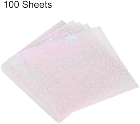 MECCANIXITY 100 Sheet Glitter Origami Paper 4x4 Inch Shiny Sparkly Square Folding Sheet 10x10cm Iridescent Paper for DIY Art, Craft Decor, Light Pink - Image 3