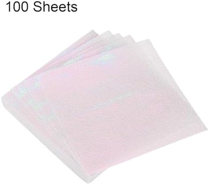 MECCANIXITY 100 Sheet Glitter Origami Paper 4x4 Inch Shiny Sparkly Square Folding Sheet 10x10cm Iridescent Paper for DIY Art, Craft Decor, Light Pink - Image 3