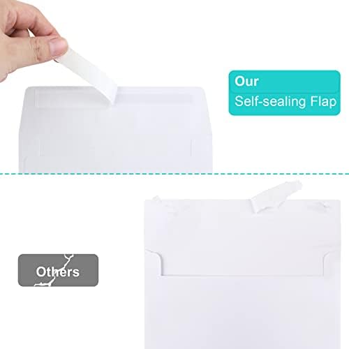 Joyberg 280 Packs A4 Envelopes, White, 4x6 Photo, Self Seal for Invitations, Weddings, Baby Shower, Photos, Postcards, Greeting Cards, Mailing - Image 3