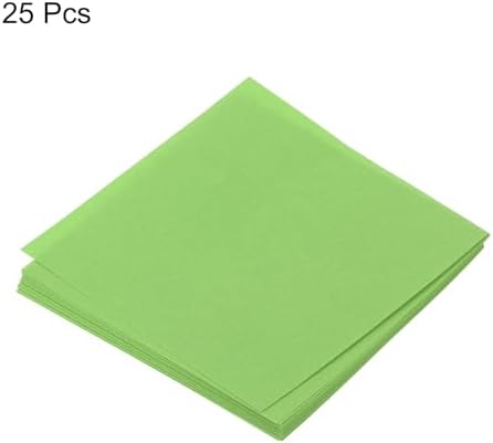 MECCANIXITY 25 Sheet Origami Paper Double Sided Green 2.5x2.5 Inch Square Sheet for Art Craft Project, Beginners, Gift Decoration - Image 3