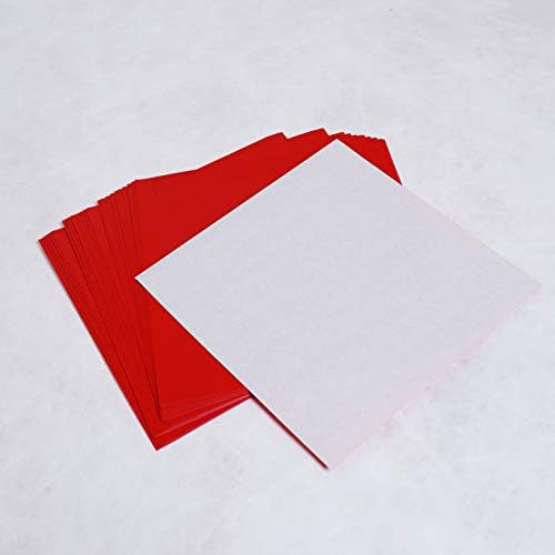 [Taro's Origami Studio] Standard 6 Inch One Sided Single Colors (Red) 50 Sheets (All Same Color) Square Easy Fold Premium Japanese Paper for Beginner - Image 4