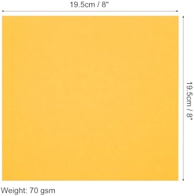 MECCANIXITY 50 Sheets Origami Paper Double Sided 8x8 Inch(20x20cm) Square Sheet for Art Craft Project, Beginners, Gifts Decor, Gold - Image 2