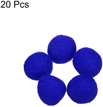 PATIKIL Wool Felt Balls Beads Wool Felting Pom 2cm 20mm Blue for Home Decor DIY Crafts Handcrafts Project Pack of 20 - Image 3