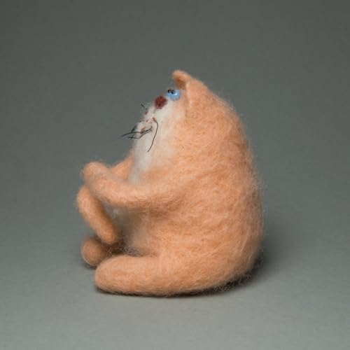 Wizardi Beginner Needle Felting Kit for Adults - Theodore. Animal Felting Kit 4.72x4.13 Inches. Felting Tools. Wool Felting Supplies. Felt Crafts. Wool Felt. V-140C Charivna Mit - Image 3