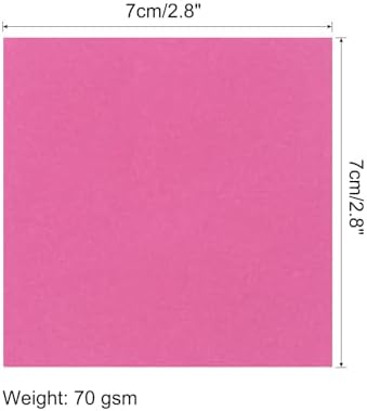 MECCANIXITY 50 Sheet Origami Paper Double Sided Rose Red 2.5x2.5 Inch Square Sheet for Art Craft Project, Beginners, Gift Decoration - Image 2