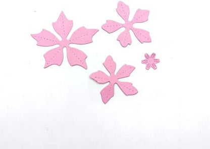 Scrapbooking Die-Cuts, Christmas Metal Cutting Dies for Card Making, Paper Craft Punch Template, Background Embossing Stencils, DIY Album Décor (Christmas Flowers-15.8x6.8cm) - Image 4