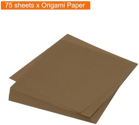 MECCANIXITY 75 Sheet Origami Paper Double Sided 6x6" Brown - Image 3