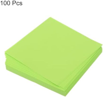 MECCANIXITY 100 Sheet Origami Paper Double Sided Fluorescent Green 2x2 Inch Square Sheet for Art Craft Project, Beginners, Gifts Decor - Image 3