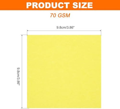MECCANIXITY 75 Sheet Origami Paper Double Sided 4x4" Fluorescent Yellow - Image 2