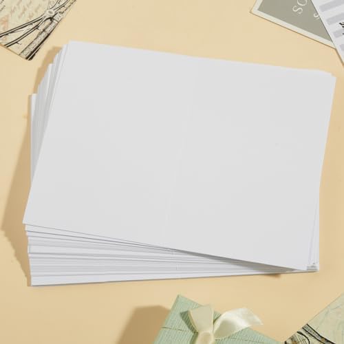 50 Pack Small Blank Folded Cardstock Business Cards, White, 2x3.5 - Image 7