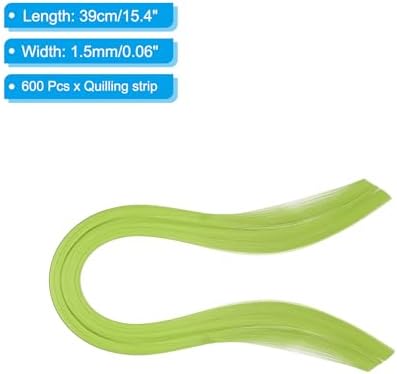 PATIKIL Quilling Strips Paper 600pcs 1.5mm 39cm Origami Paper Quilling Kits for Art DIY Hand Craft Christmas, Lawn Green - Image 2