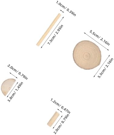 FRCOLOR Natural Wood Slices Craft Kit for Adults and Women, Small Handmade Wooden Decorative Slices with Bark, DIY Wood Pieces for Art Projects and Classroom Activities, Large Wooden Box - Image 2