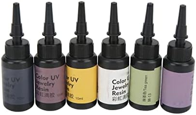 Resin Earring Mold Set with Lamp, DIY Jewelry Making Kit, 10 Straws 6 Color Glue 50 Gold Rings 20 Ear Hooks, Silicone for Resin Earrings Pendants Crafting - Image 5