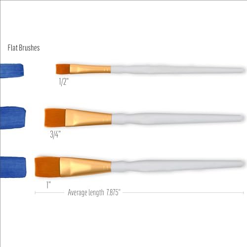 FolkArt Plaid Nylon Brush Set, 50559 Brown (3-Piece) - Image 4