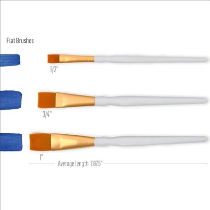 FolkArt Plaid Nylon Brush Set, 50559 Brown (3-Piece) - Image 4