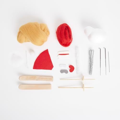 Simply Make Needle Felting Kit Christmas Turkey on Skis, Including Wool, Needles, Tools, Beginners, Needle Felting Craft Kits, Starter Hobby Craft, Decoration, Gift, Hobbies for Crafty Enthusiasts - Image 2